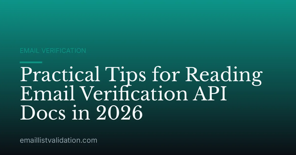 Practical Tips for Reading Email Verification API Docs in 2026