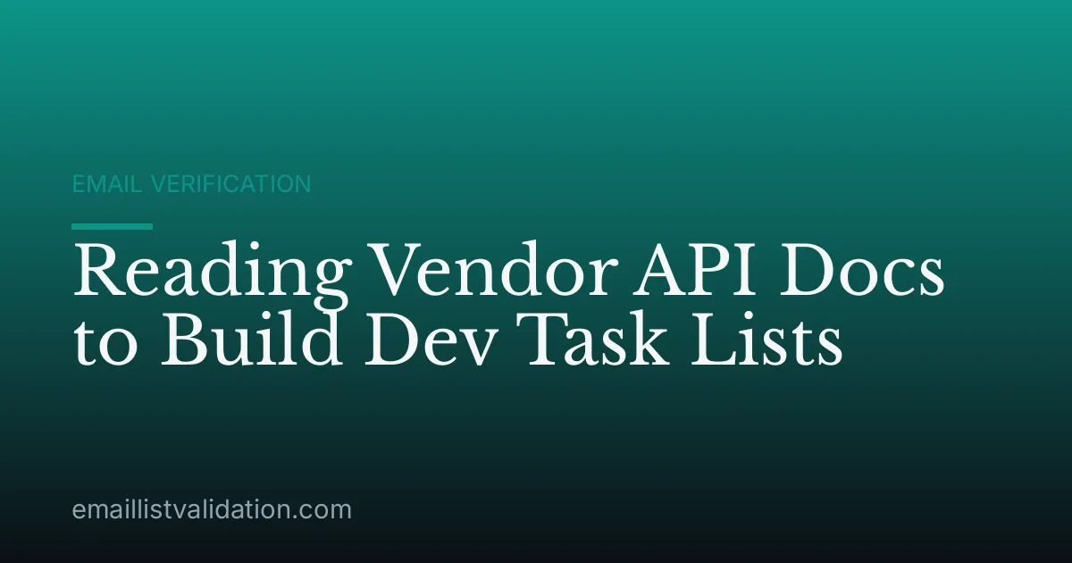 Reading Vendor API Docs to Build Dev Task Lists
