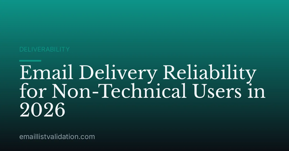 Email Delivery Reliability for Non-Technical Users in 2026