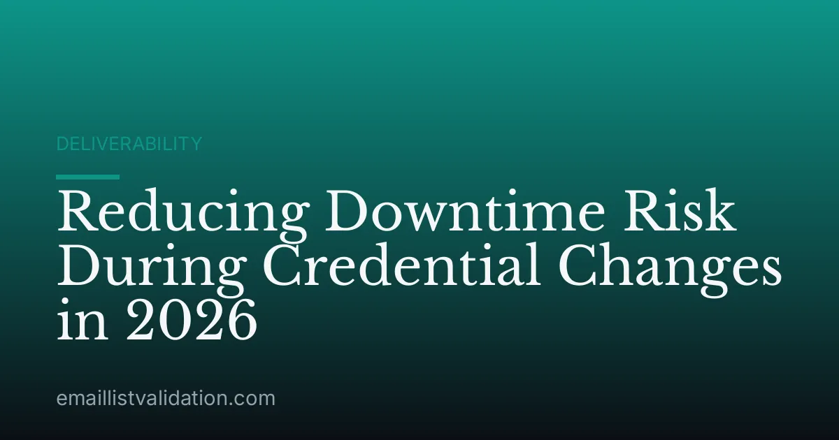 Reducing Downtime Risk During Credential Changes in 2026