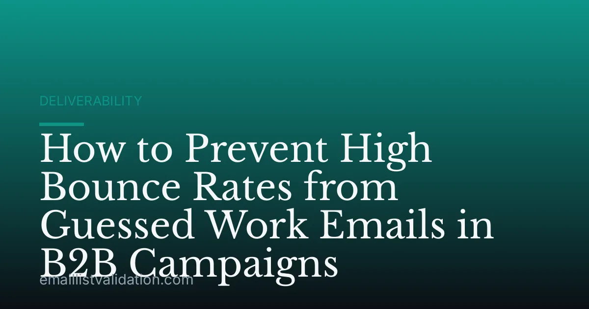 How to Prevent High Bounce Rates from Guessed Work Emails in B2B Campaigns