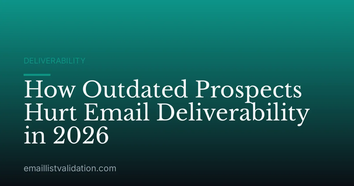 How Outdated Prospects Hurt Email Deliverability in 2026