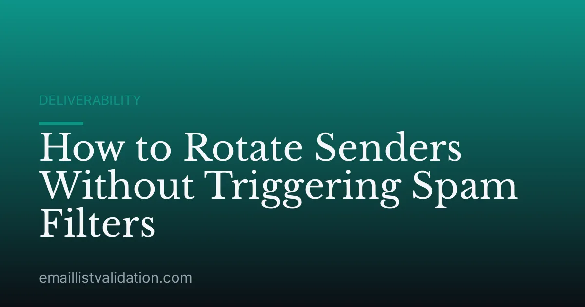 How to Rotate Senders Without Triggering Spam Filters