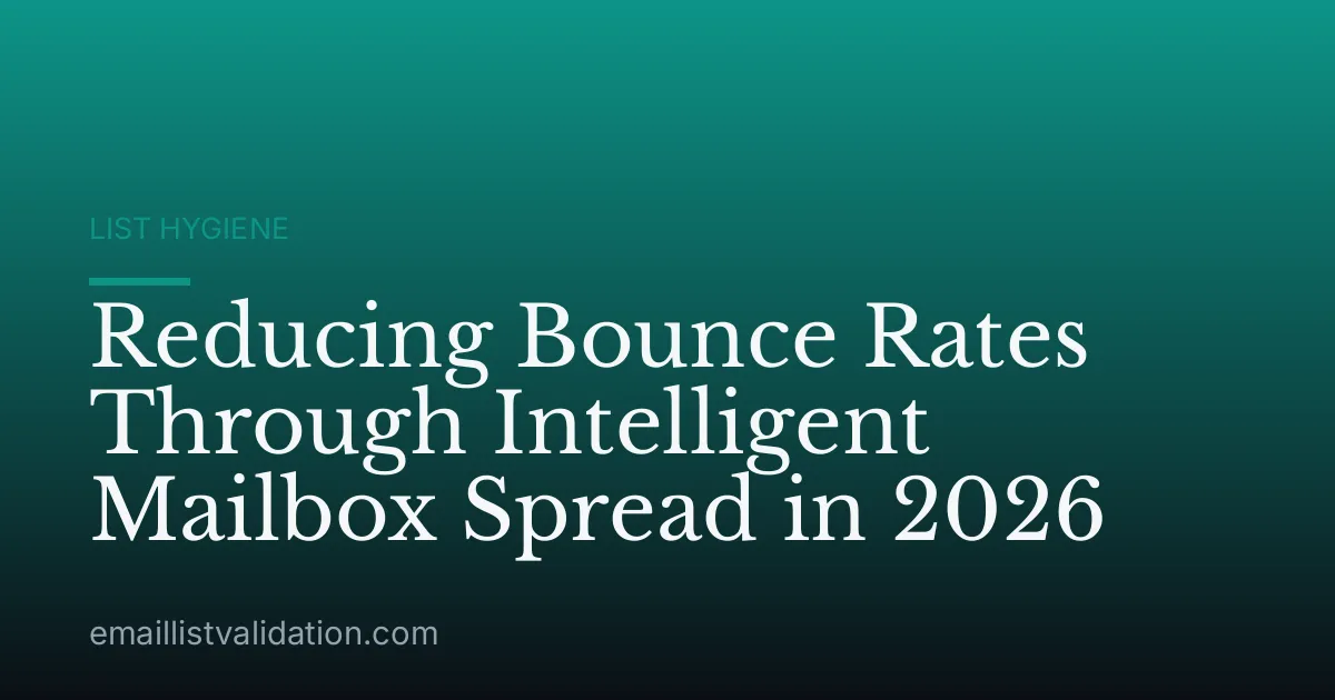 Reducing Bounce Rates Through Intelligent Mailbox Spread in 2026