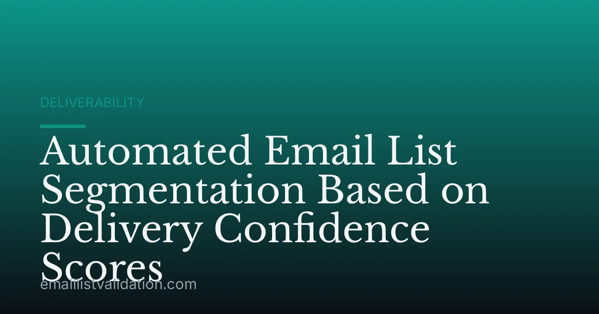Automated Email List Segmentation Based on Delivery Confidence Scores
