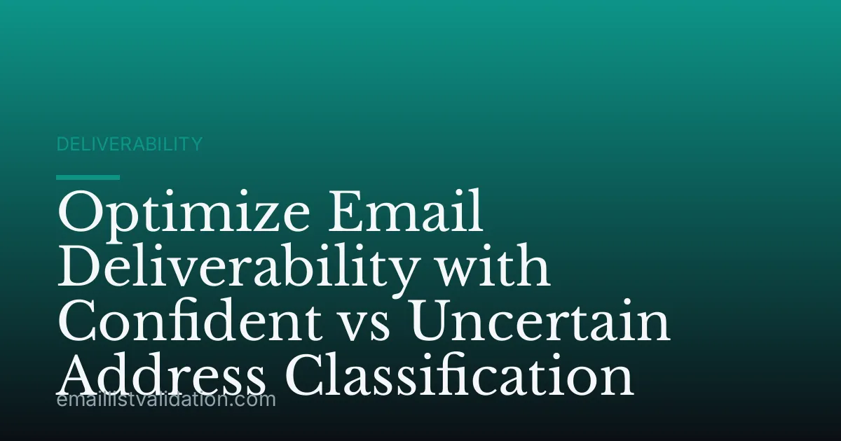 Optimize Email Deliverability with Confident vs Uncertain Address Classification