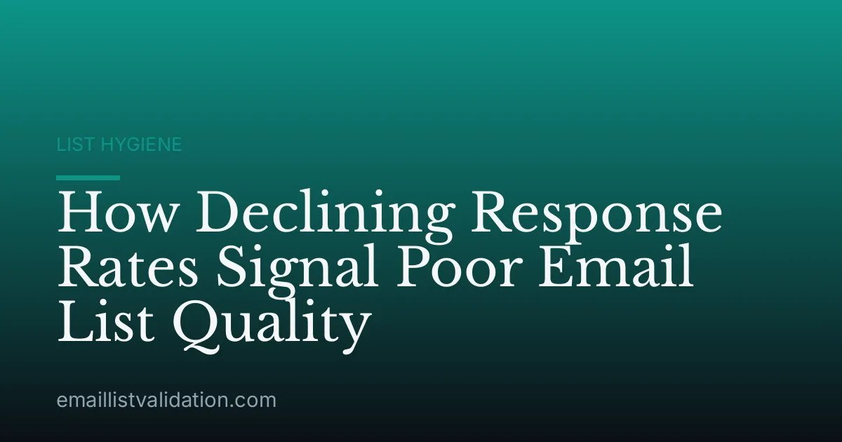 How Declining Response Rates Signal Poor Email List Quality