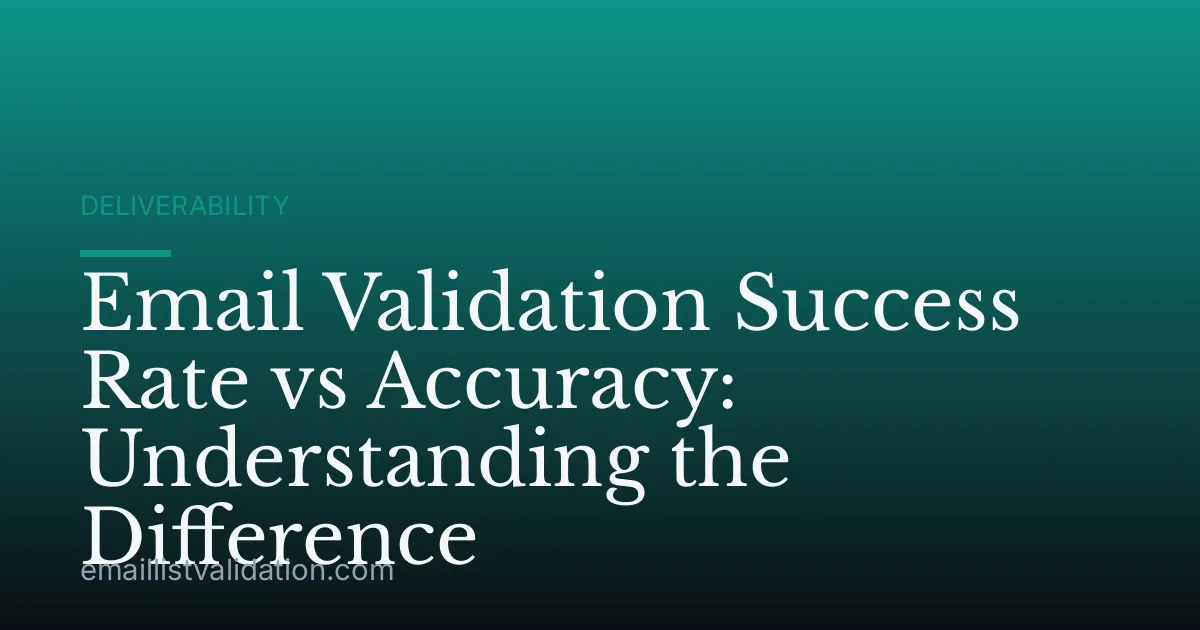 Email Validation Success Rate vs Accuracy: Understanding the Difference
