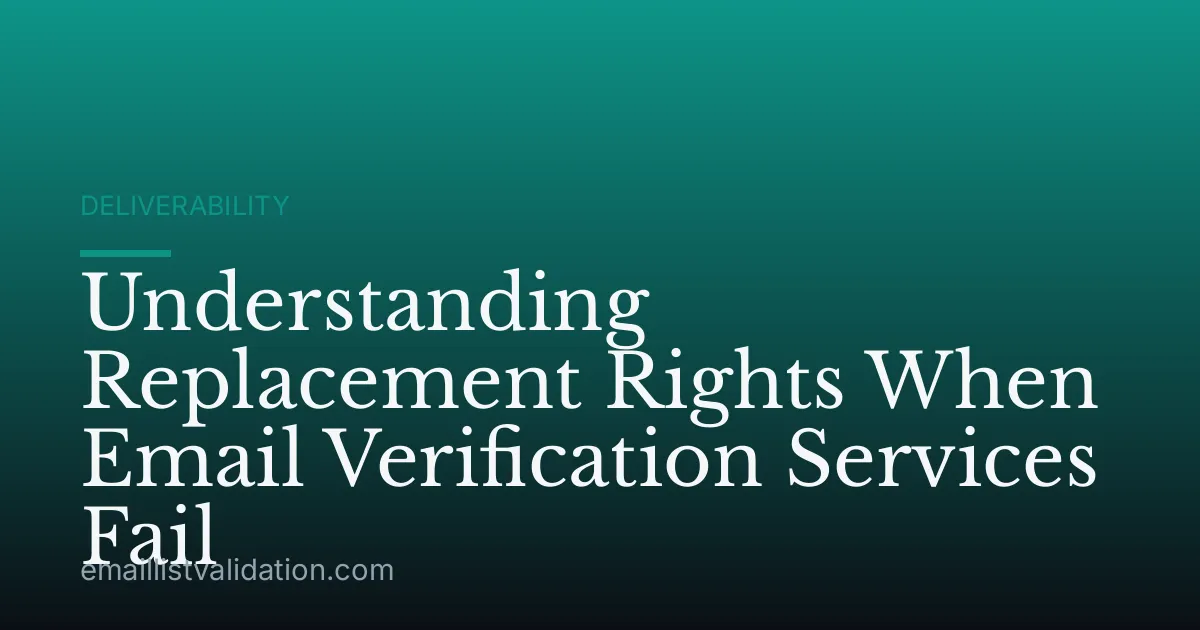 Understanding Replacement Rights When Email Verification Services Fail