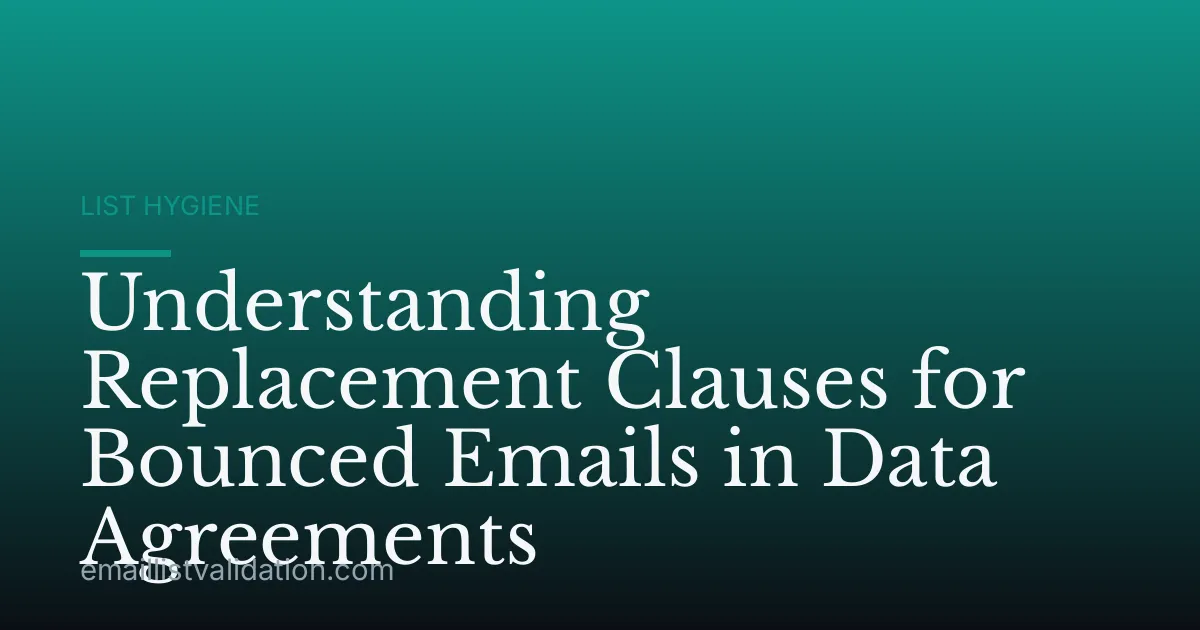 Understanding Replacement Clauses for Bounced Emails in Data Agreements