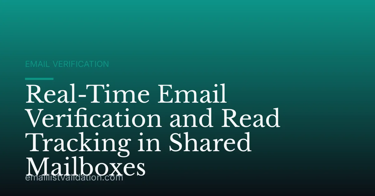 Real-Time Email Verification and Read Tracking in Shared Mailboxes