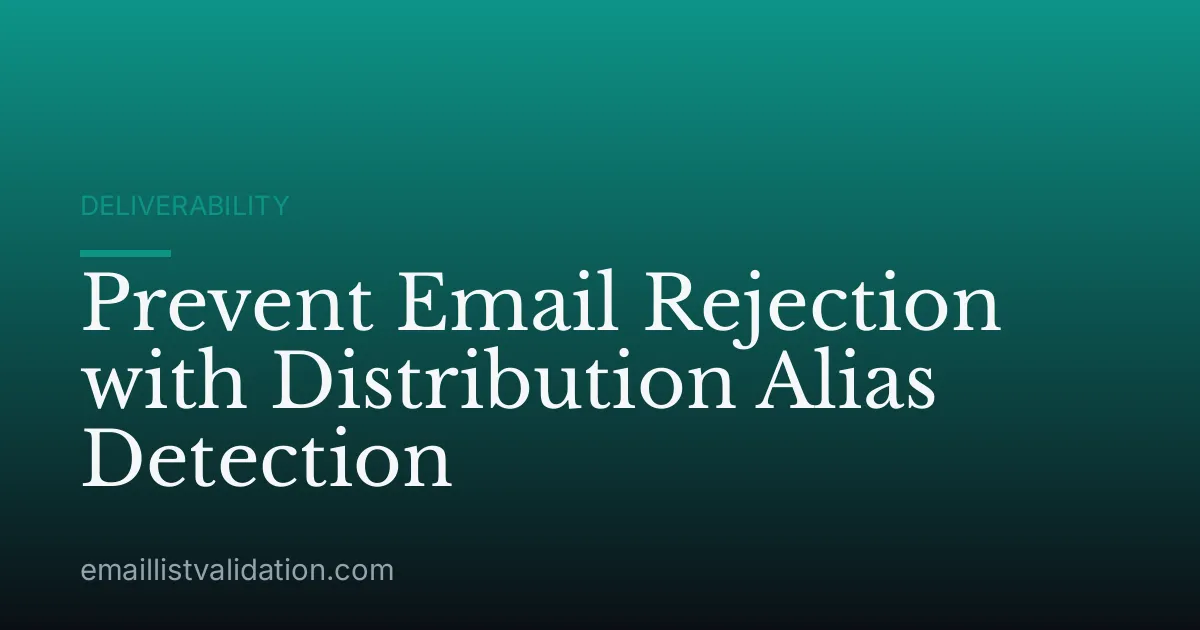 Prevent Email Rejection with Distribution Alias Detection