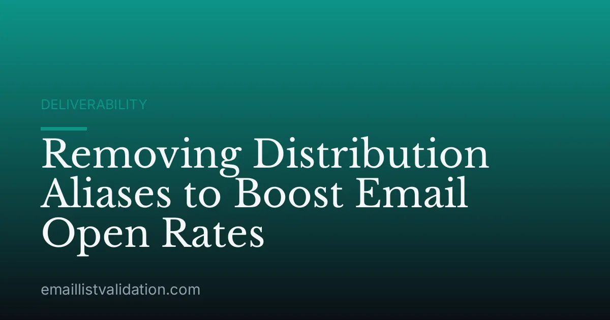 Removing Distribution Aliases to Boost Email Open Rates
