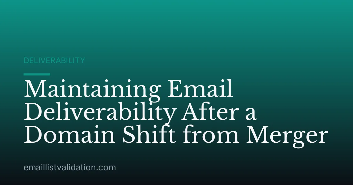 Maintaining Email Deliverability After a Domain Shift from Merger