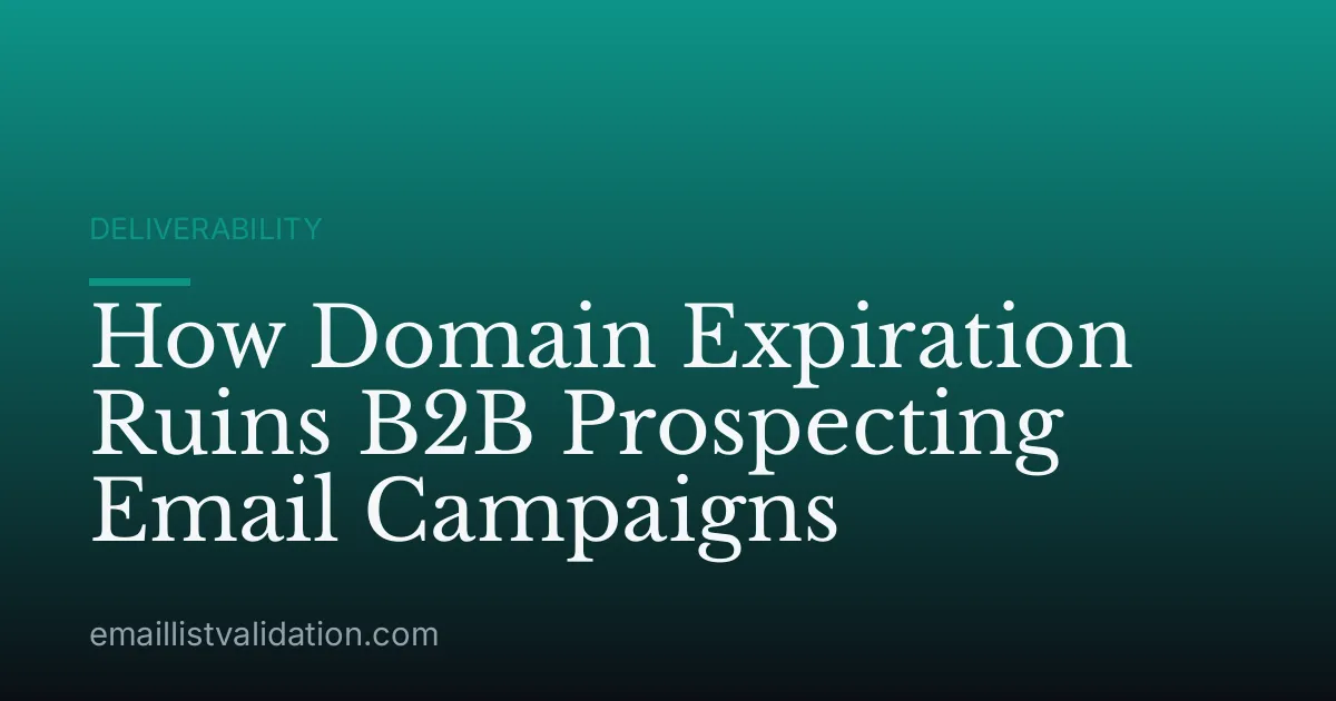 How Domain Expiration Ruins B2B Prospecting Email Campaigns