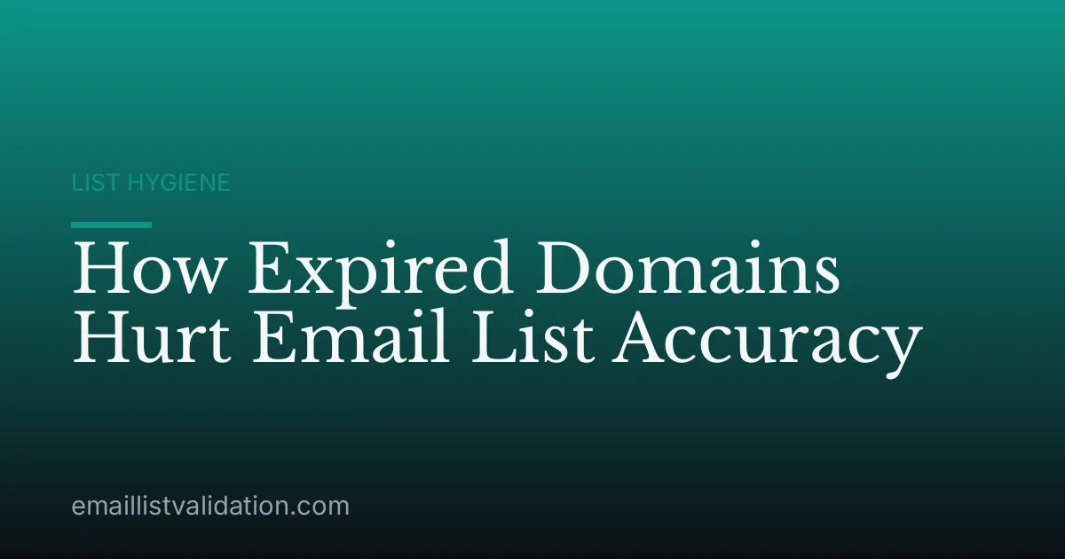 How Expired Domains Hurt Email List Accuracy