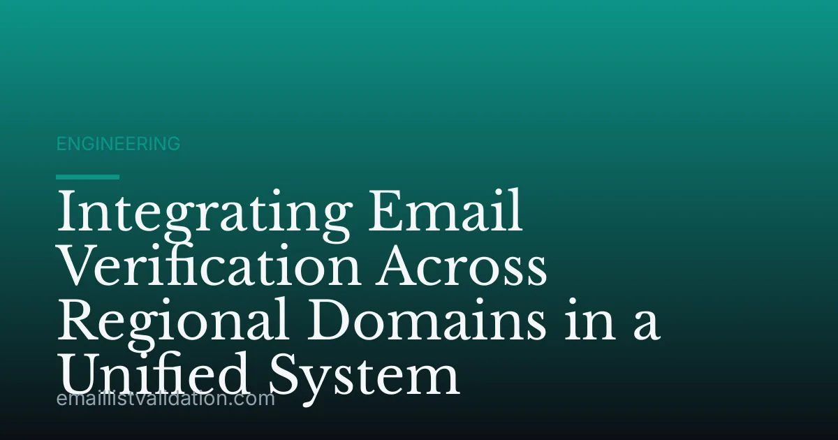 Integrating Email Verification Across Regional Domains in a Unified System