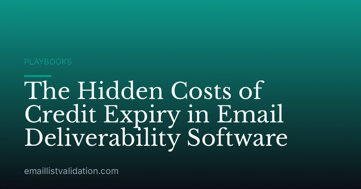 The Hidden Costs of Credit Expiry in Email Deliverability Software
