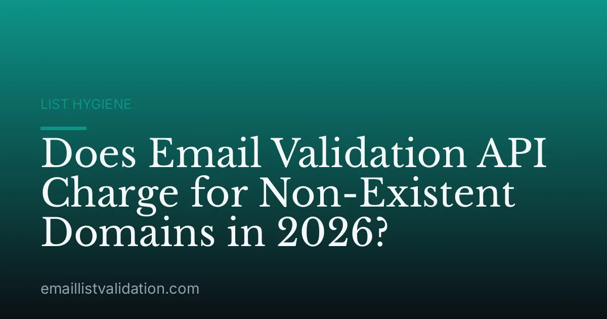 Does Email Validation API Charge for Non-Existent Domains in 2026?
