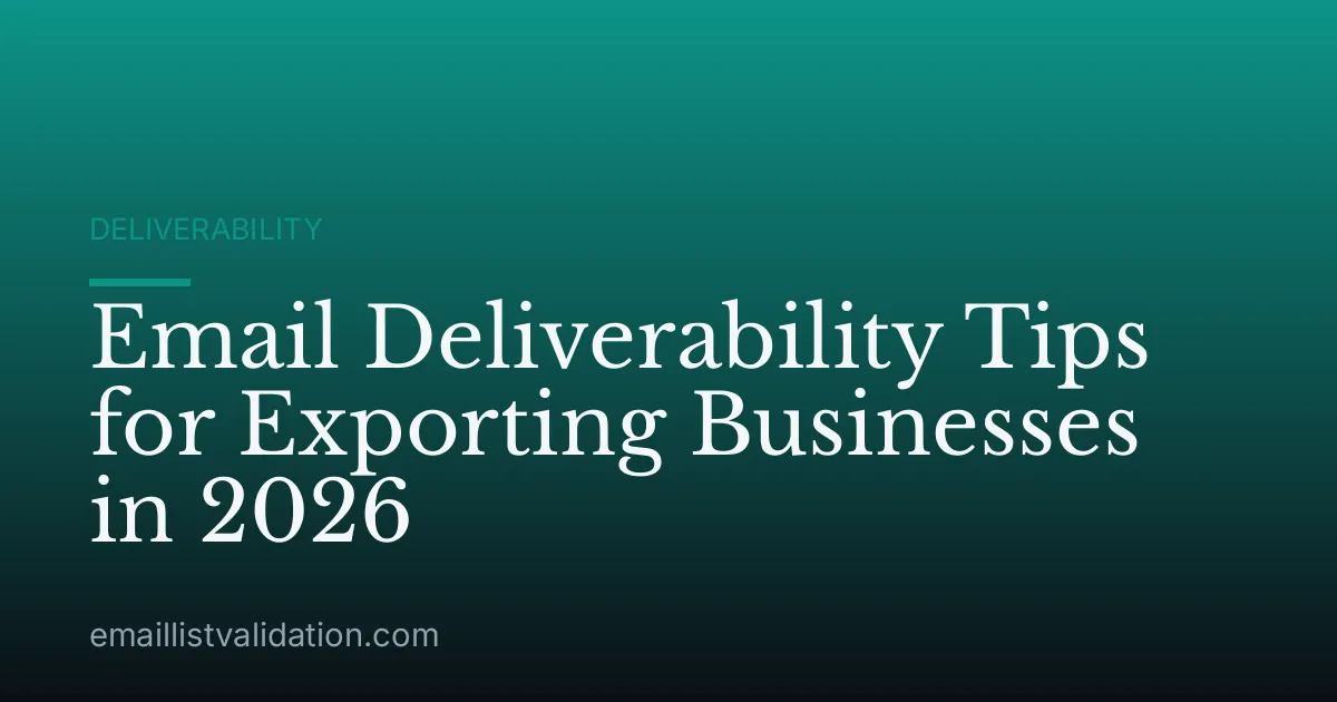 Email Deliverability Tips for Exporting Businesses in 2026