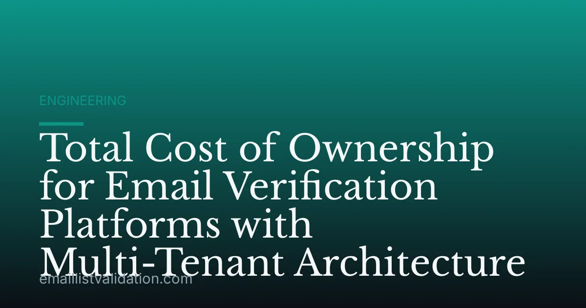 Total Cost of Ownership for Email Verification Platforms with Multi-Tenant Architecture