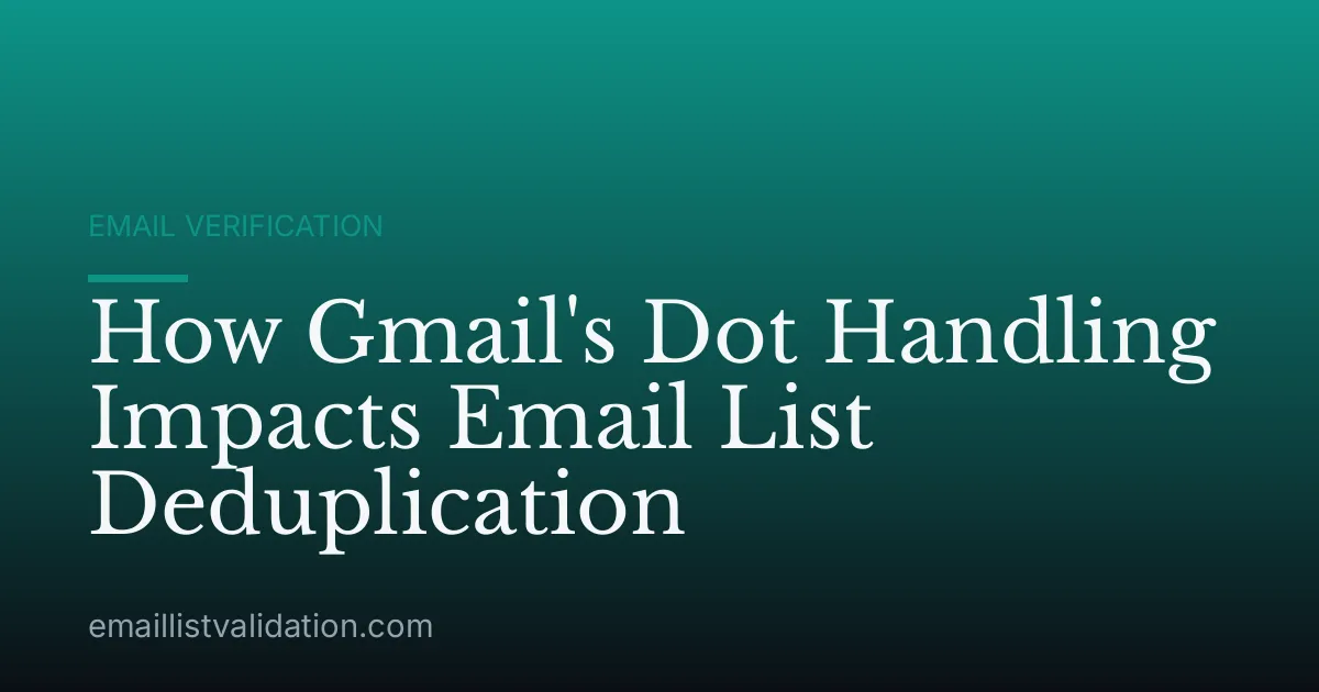 How Gmail's Dot Handling Impacts Email List Deduplication