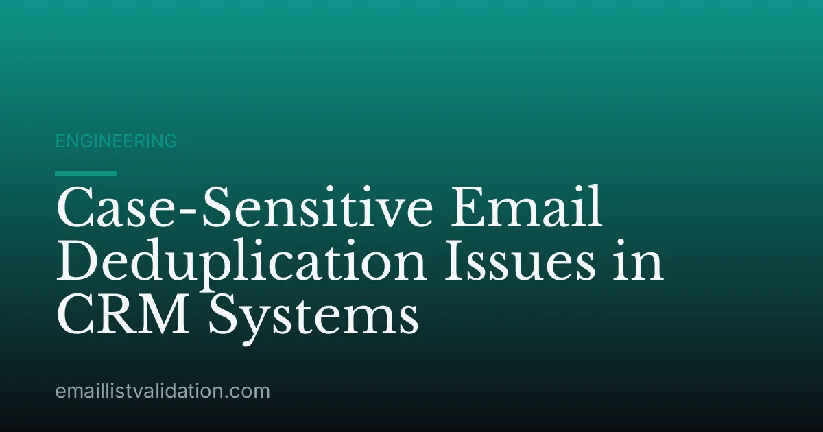 Case-Sensitive Email Deduplication Issues in CRM Systems