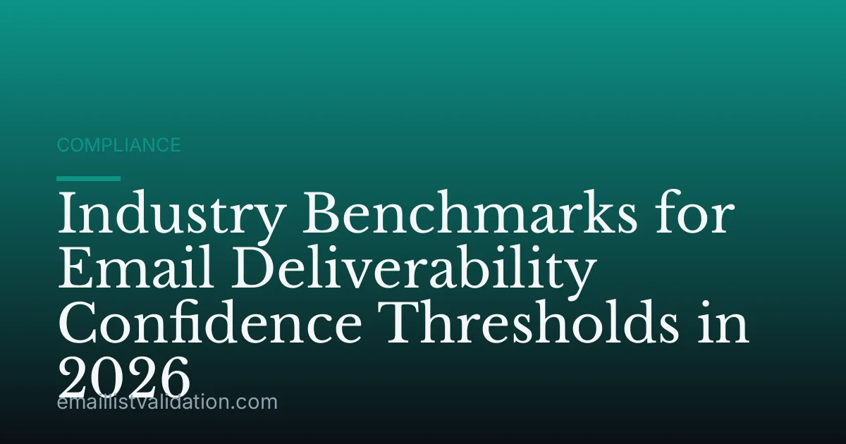 Industry Benchmarks for Email Deliverability Confidence Thresholds in 2026