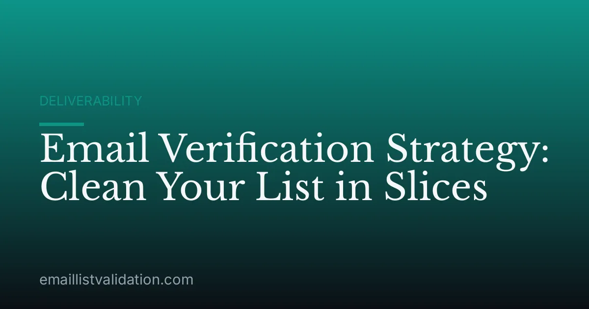 Email Verification Strategy: Clean Your List in Slices