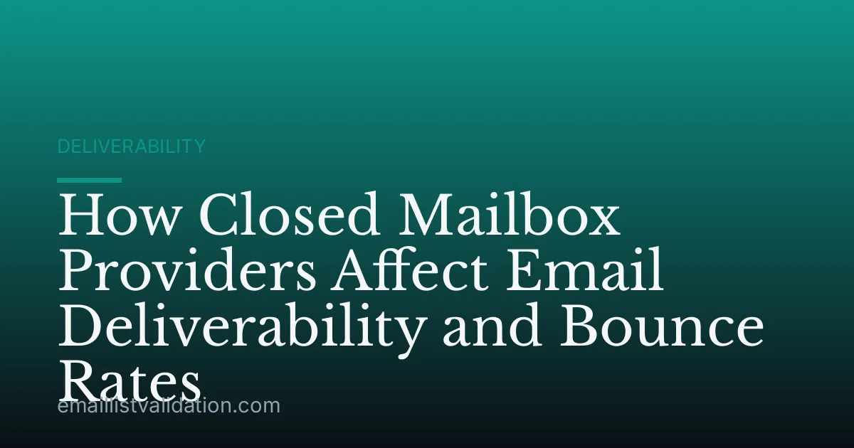How Closed Mailbox Providers Affect Email Deliverability and Bounce Rates