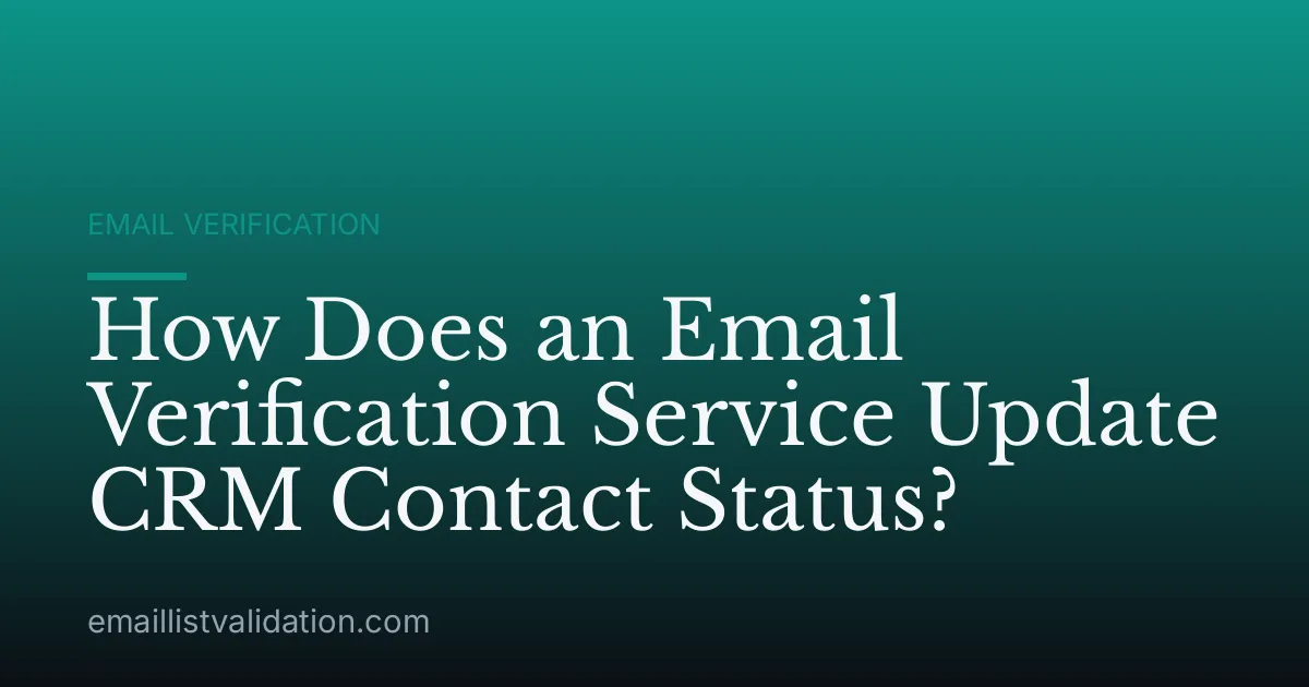 How Does an Email Verification Service Update CRM Contact Status?