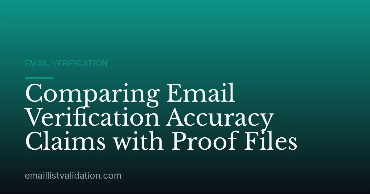 Comparing Email Verification Accuracy Claims with Proof Files