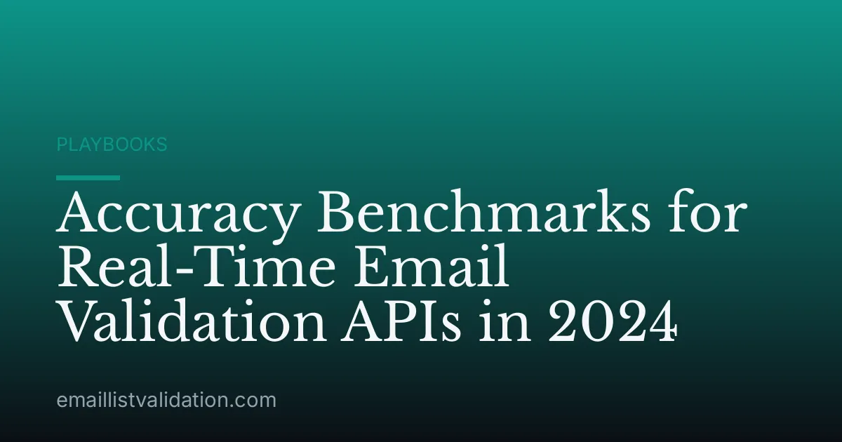 Accuracy Benchmarks for Real-Time Email Validation APIs in 2024