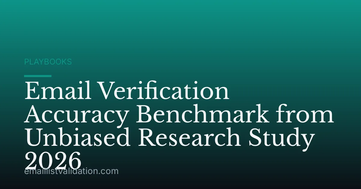Email Verification Accuracy Benchmark from Unbiased Research Study 2026