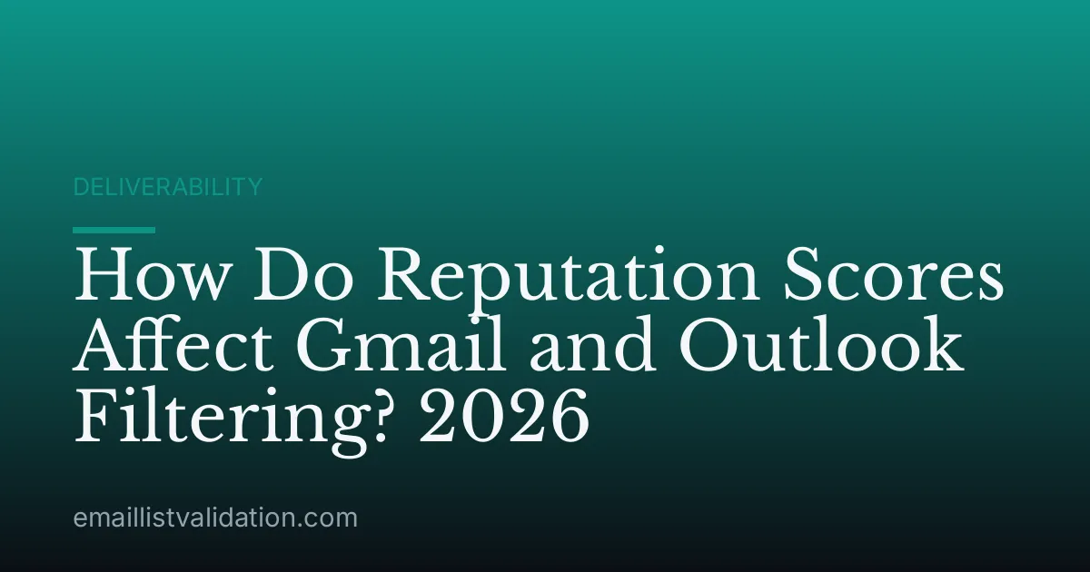 How Do Reputation Scores Affect Gmail and Outlook Filtering? 2026