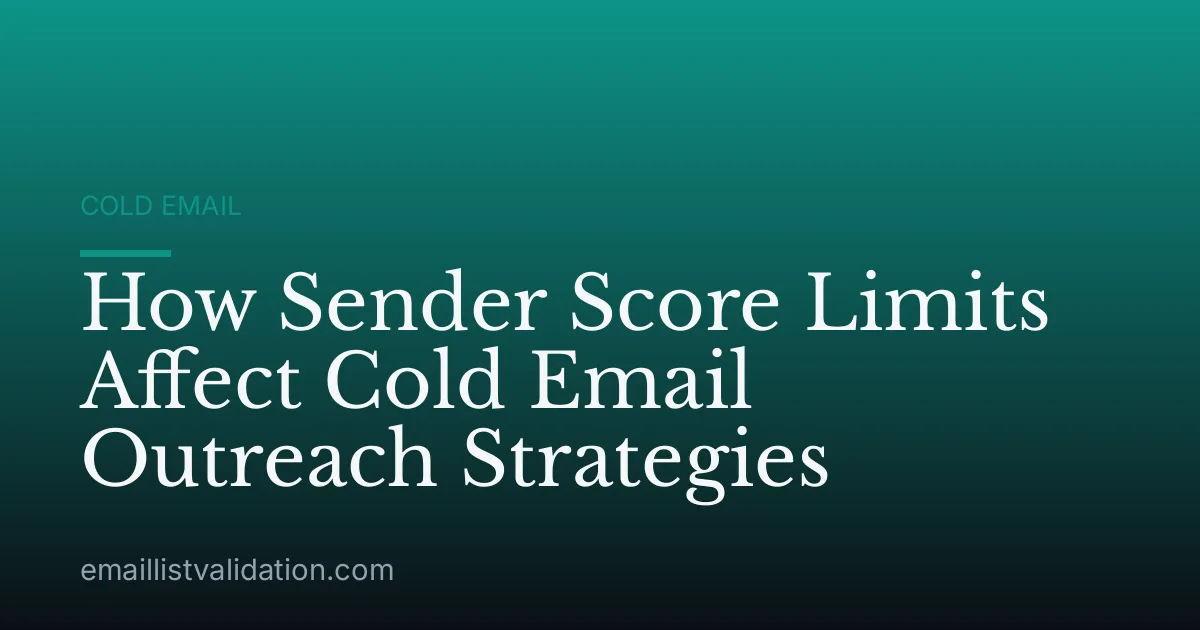 How Sender Score Limits Affect Cold Email Outreach Strategies