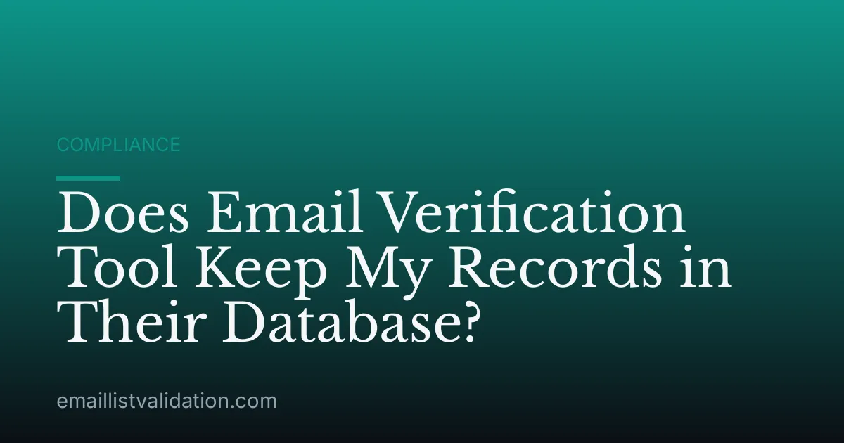 Does Email Verification Tool Keep My Records in Their Database?