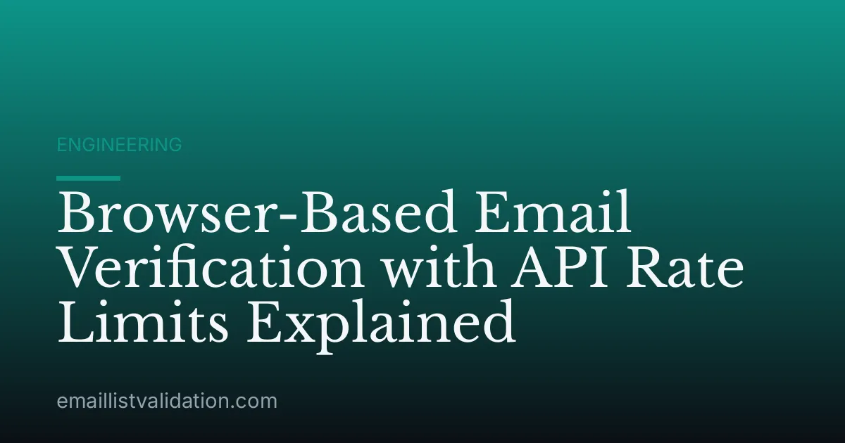 Browser-Based Email Verification with API Rate Limits Explained