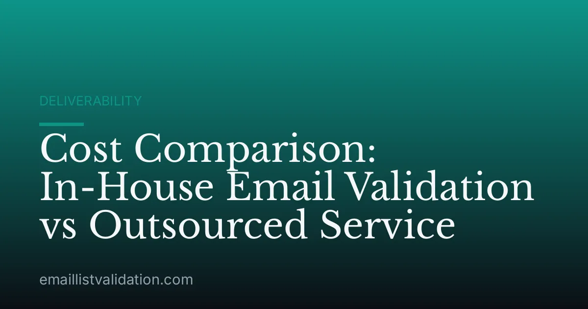 Cost Comparison: In-House Email Validation vs Outsourced Service