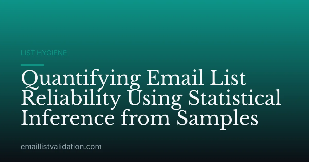Quantifying Email List Reliability Using Statistical Inference from Samples