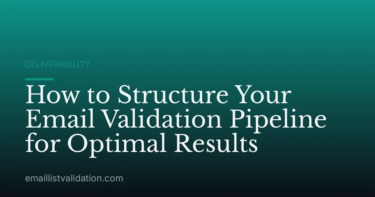 How to Structure Your Email Validation Pipeline for Optimal Results