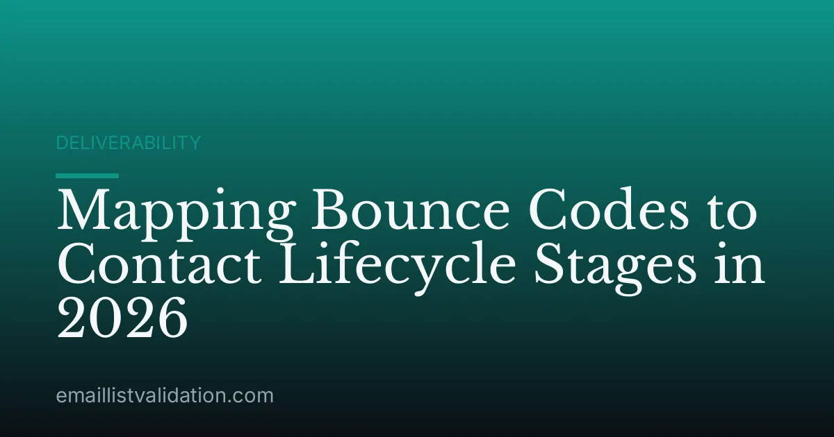 Mapping Bounce Codes to Contact Lifecycle Stages in 2026