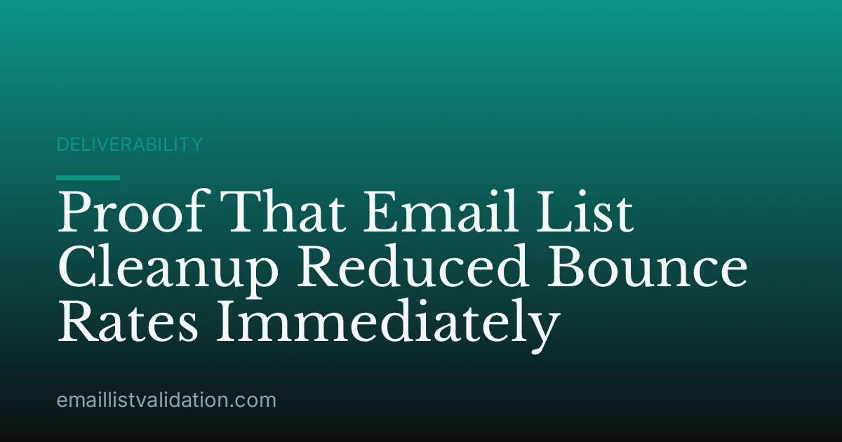 Proof That Email List Cleanup Reduced Bounce Rates Immediately