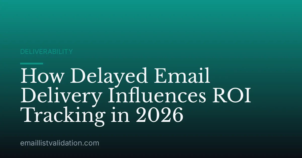 How Delayed Email Delivery Influences ROI Tracking in 2026