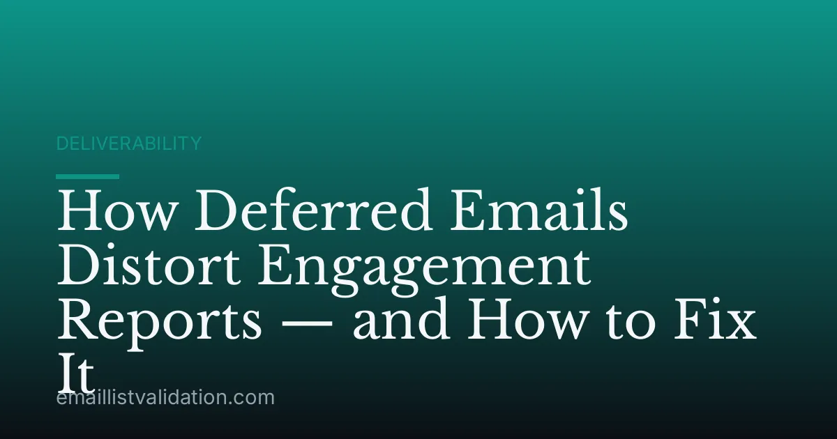 How Deferred Emails Distort Engagement Reports — and How to Fix It