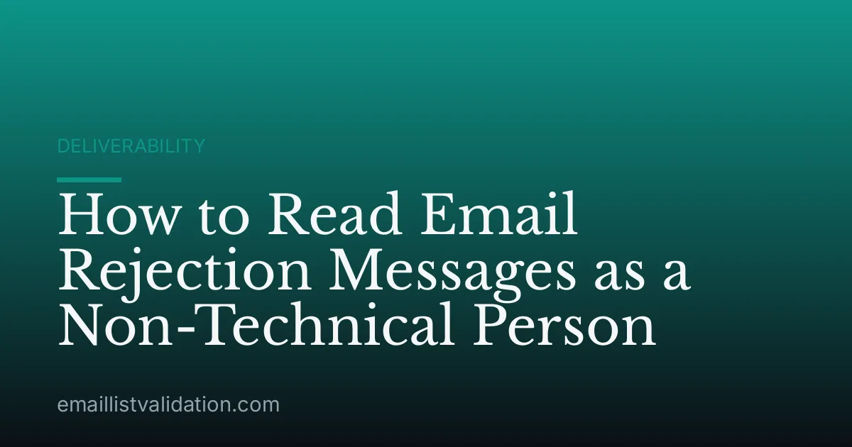 How to Read Email Rejection Messages as a Non-Technical Person