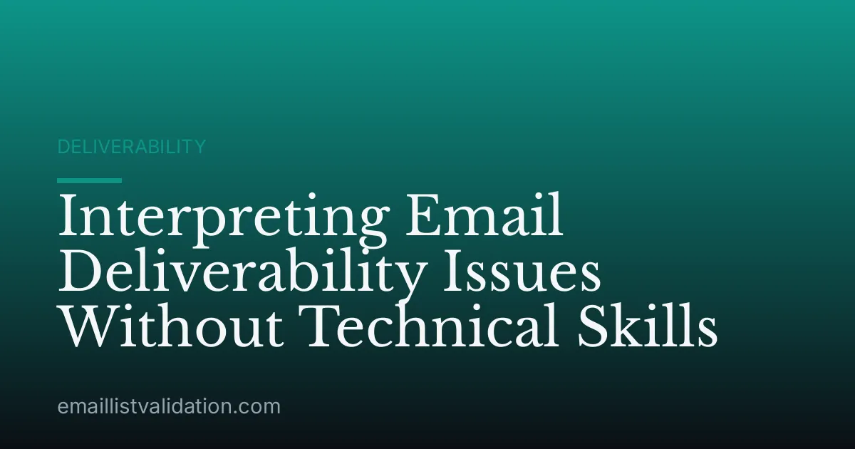 Interpreting Email Deliverability Issues Without Technical Skills