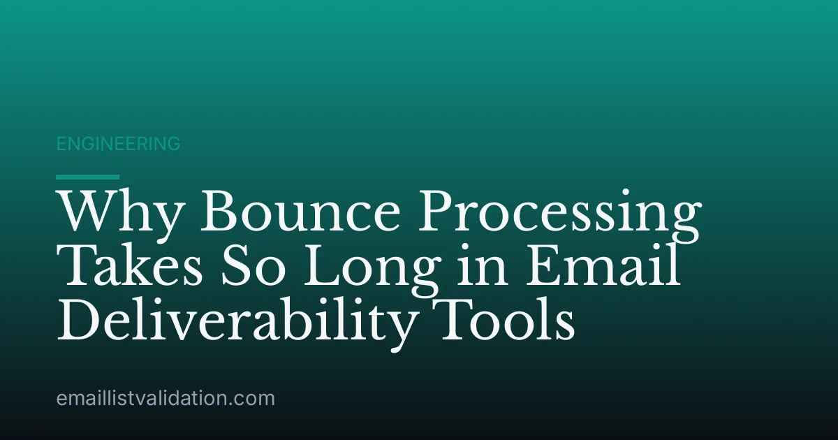 Why Bounce Processing Takes So Long in Email Deliverability Tools