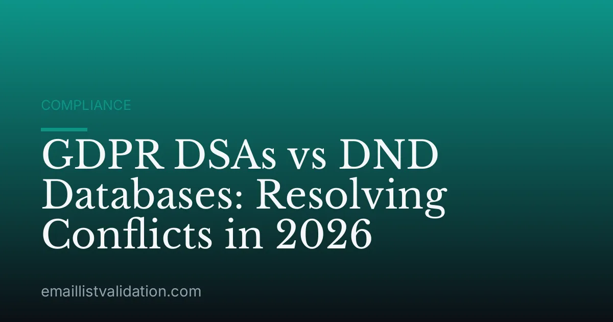 GDPR DSAs vs DND Databases: Resolving Conflicts in 2026