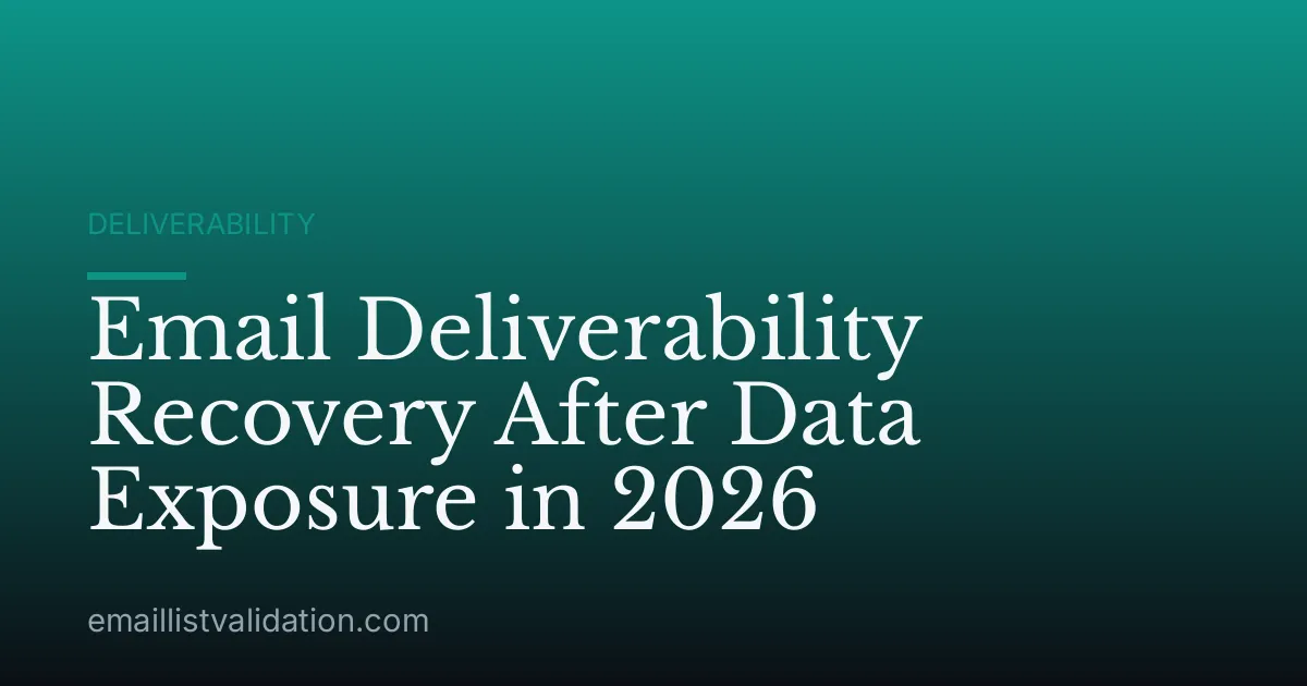 Email Deliverability Recovery After Data Exposure in 2026